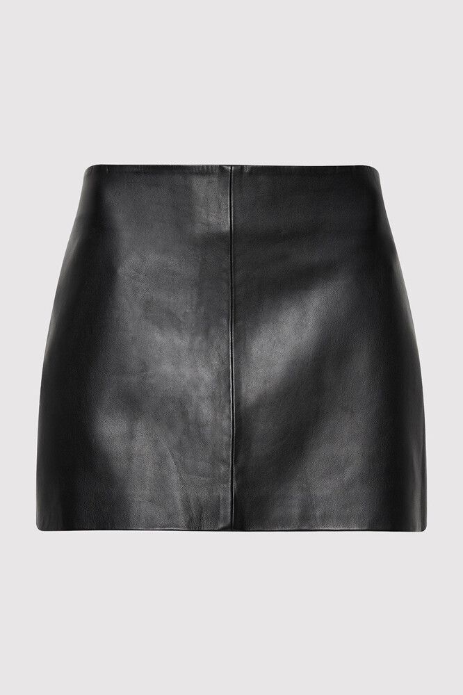 St.Agni Leather Mini Skirt