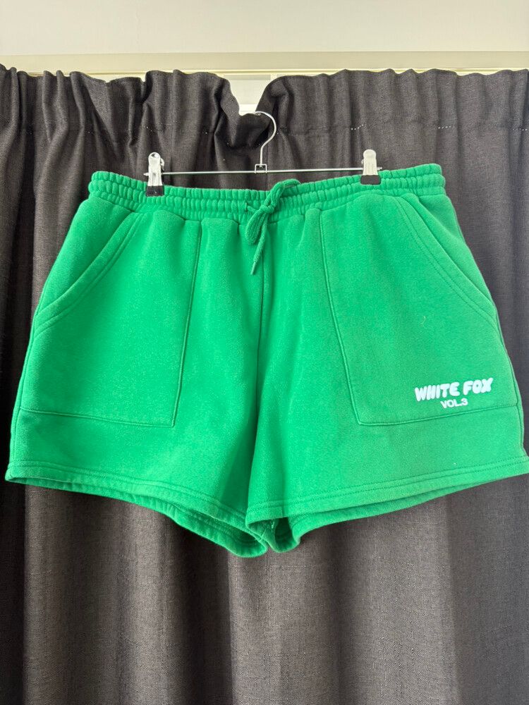 White Fox Green Shorts