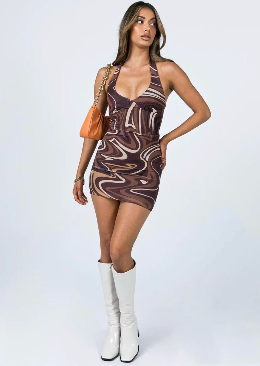 long brown dress long sleeve Tuckernuck Chocolate Brown Long Sleeve Sara Maxi Dress Brown / L main image 1