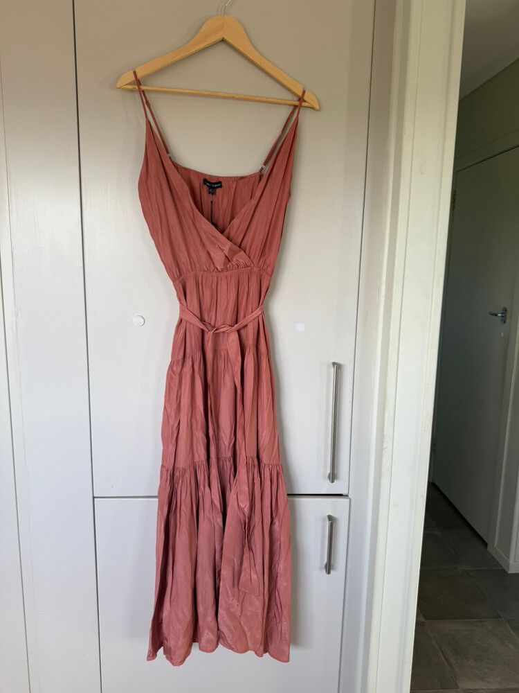 First Class Terracotta Straps Tiered Maxi Dress