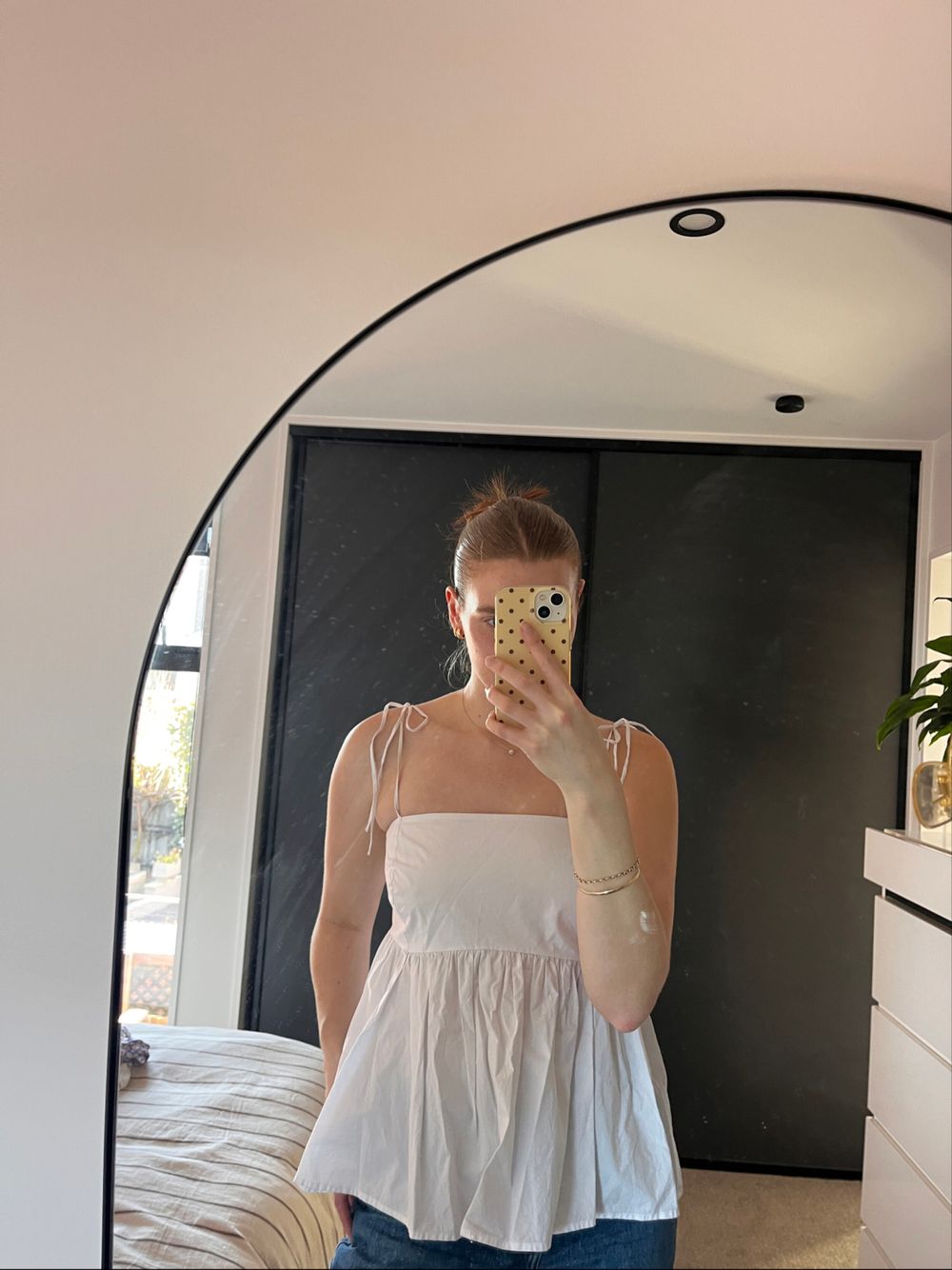 RUBY White Strap top