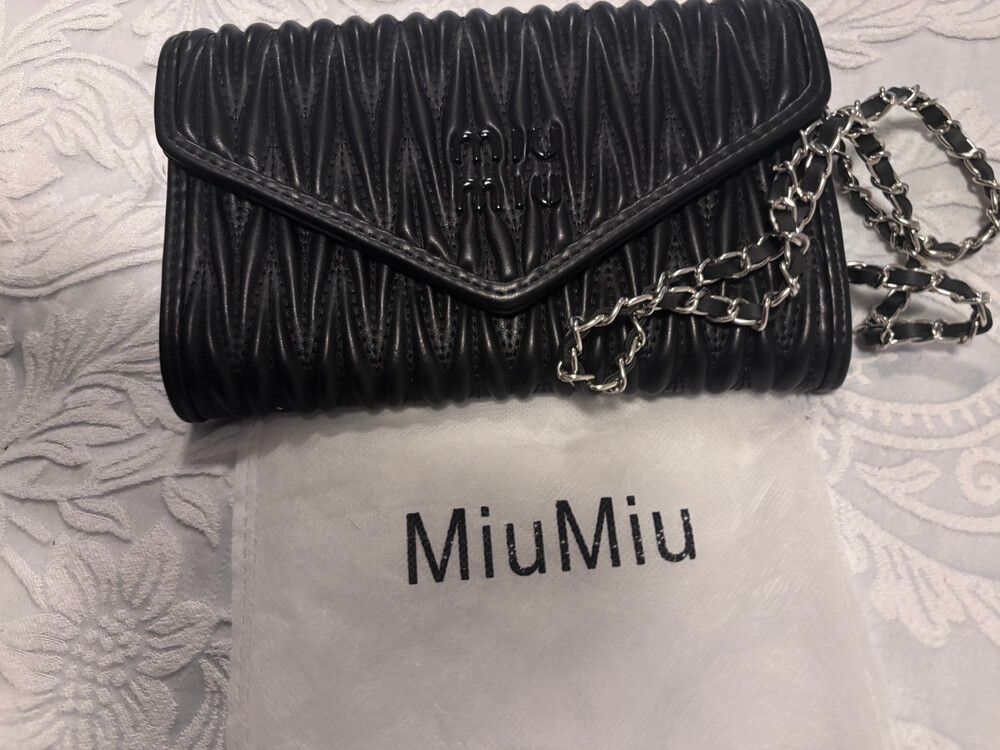 Miu Miu Black Matelassé Shoulder Bag