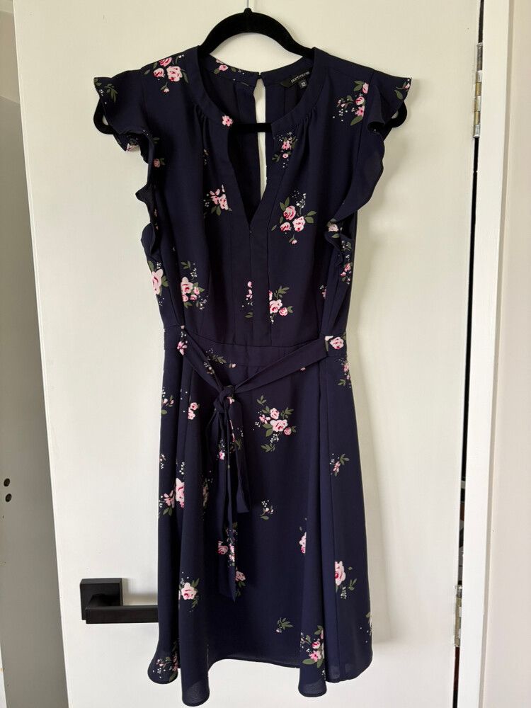 Portmans Navy Floral Midi Dress
