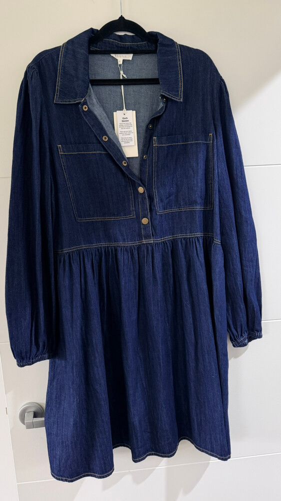 Whistle Blue Denim Shirt Dress