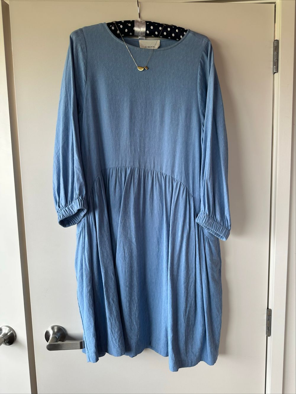 Mineral Blue Long Sleeve Dress