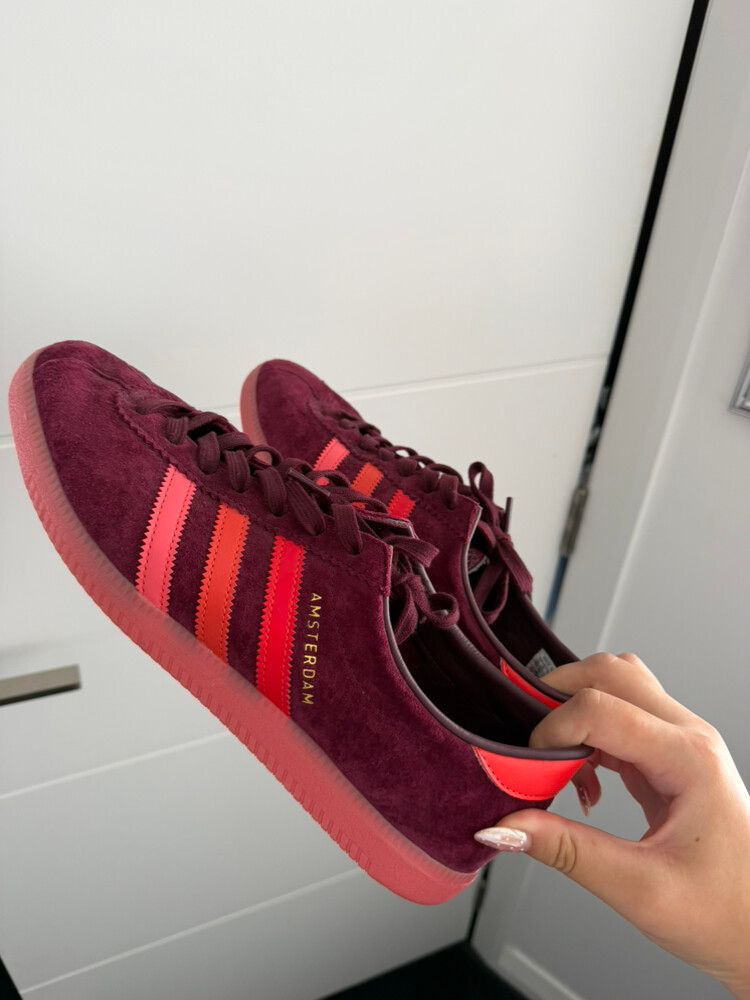 Adidas Burgundy Amsterdam Sneakers