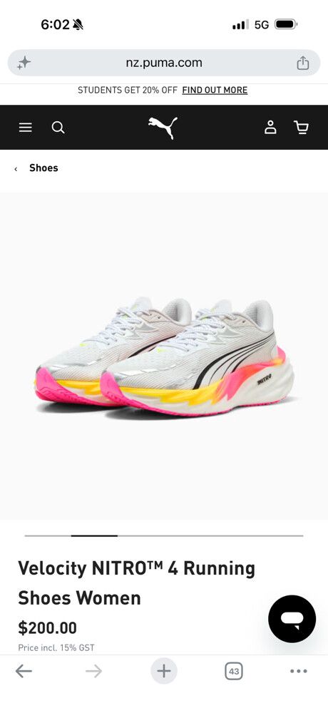 PUMA Velocity NITRO™ 4 Women’s Running Shoes size 39