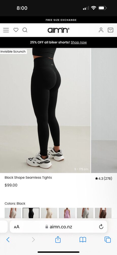 Aimin Black Shape Seamless Tights