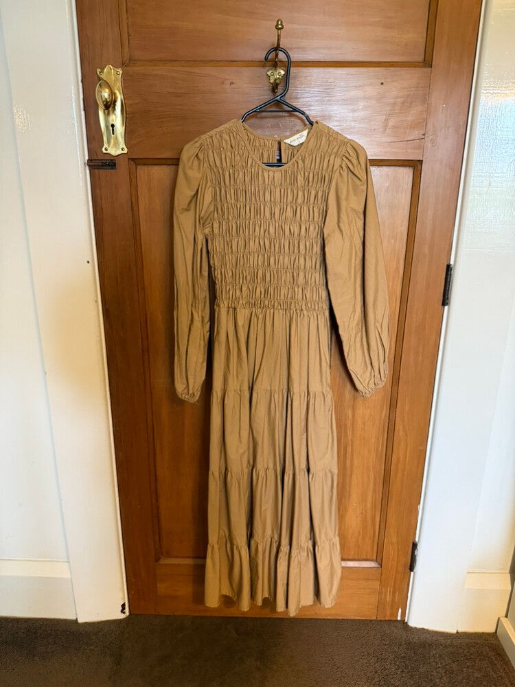 Dear Sutton Tan Midi Dress