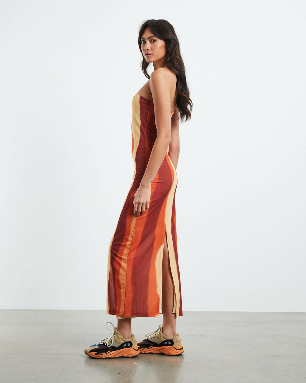 SNDYS The Label - SNDYS Orange Sasha Midi - BNWT! on Designer Wardrobe