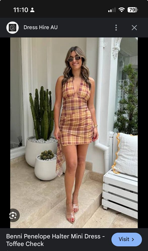 BENNI Penelope Halter Mini Dress