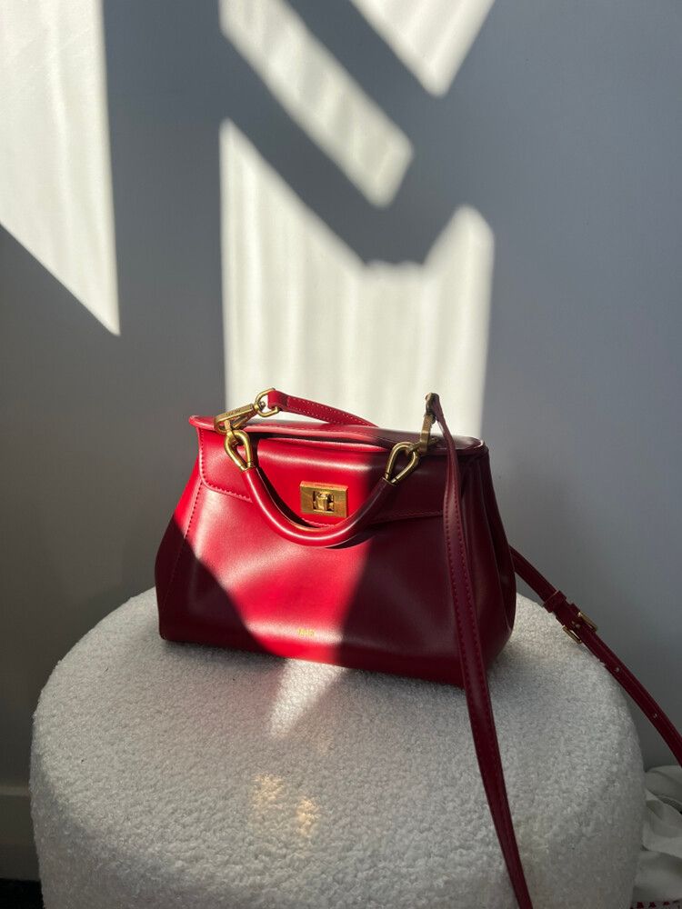 JW Pei Lucia Classic Claret Handbag
