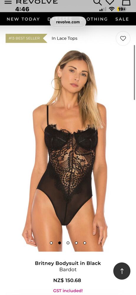 Bardot Black Lace Bodysuit