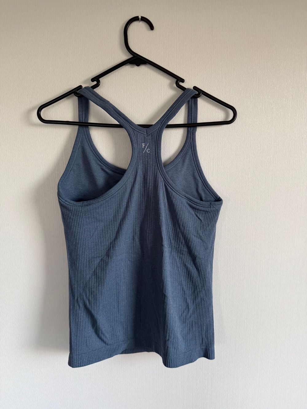 Blue Ribbed Tank Top
