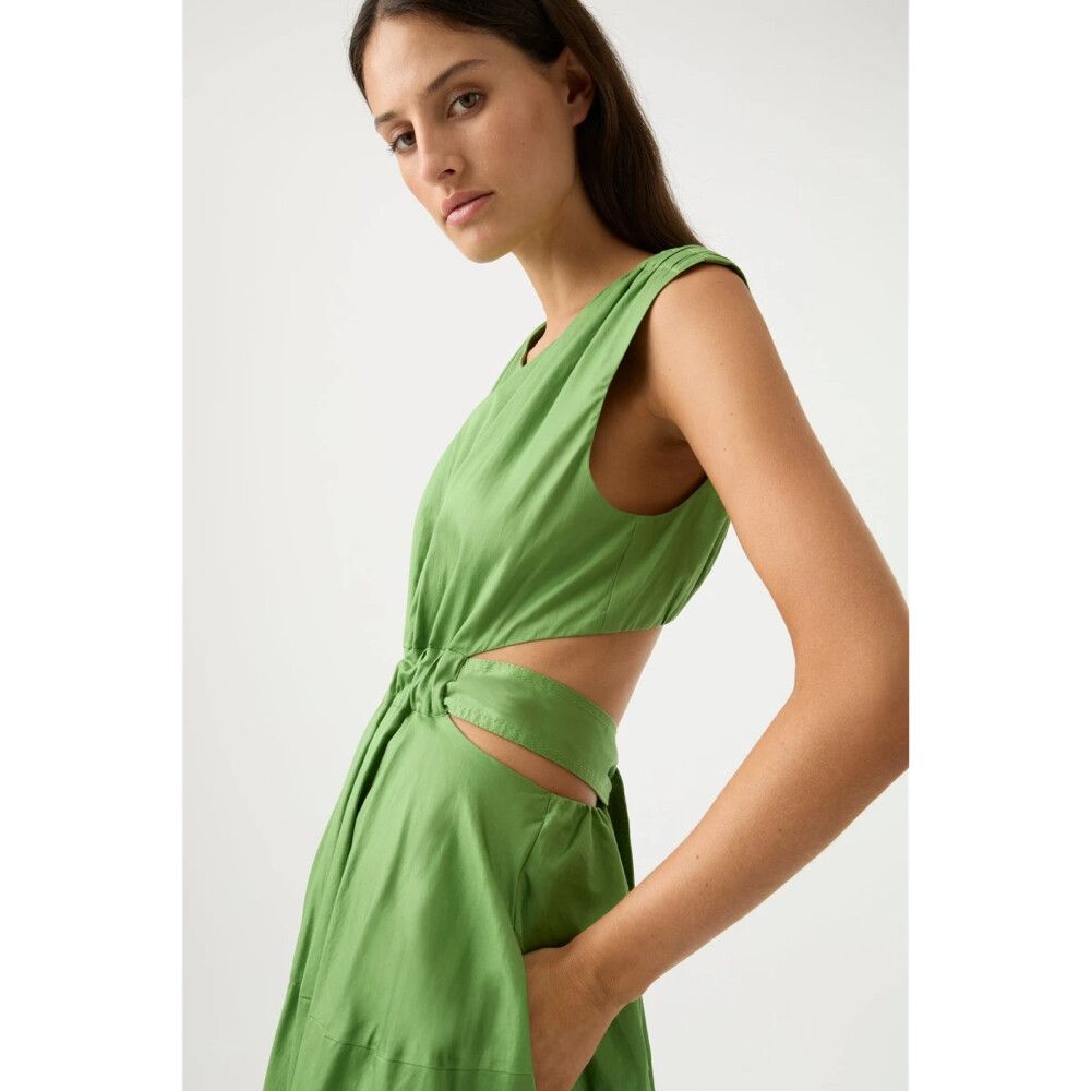 Aje - AJE Zorina Tie Midi Dress - Fern Green on Designer Wardrobe
