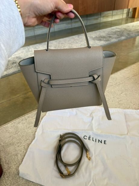 Celine Nano Belt Taupe Handbag