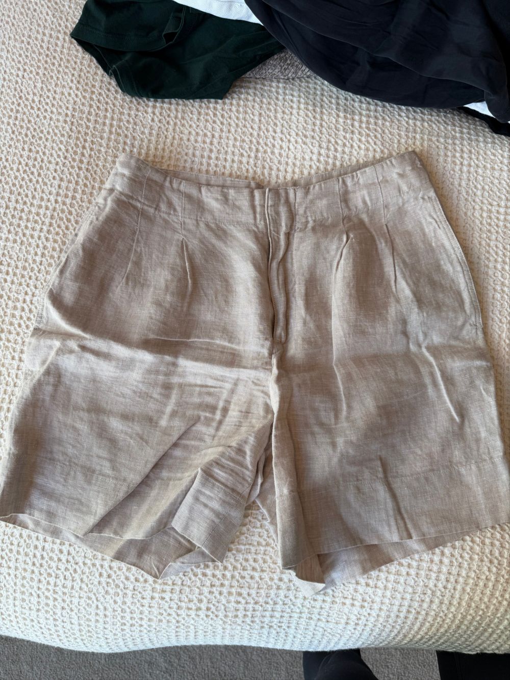 Assembly Label Beige Linen Shorts