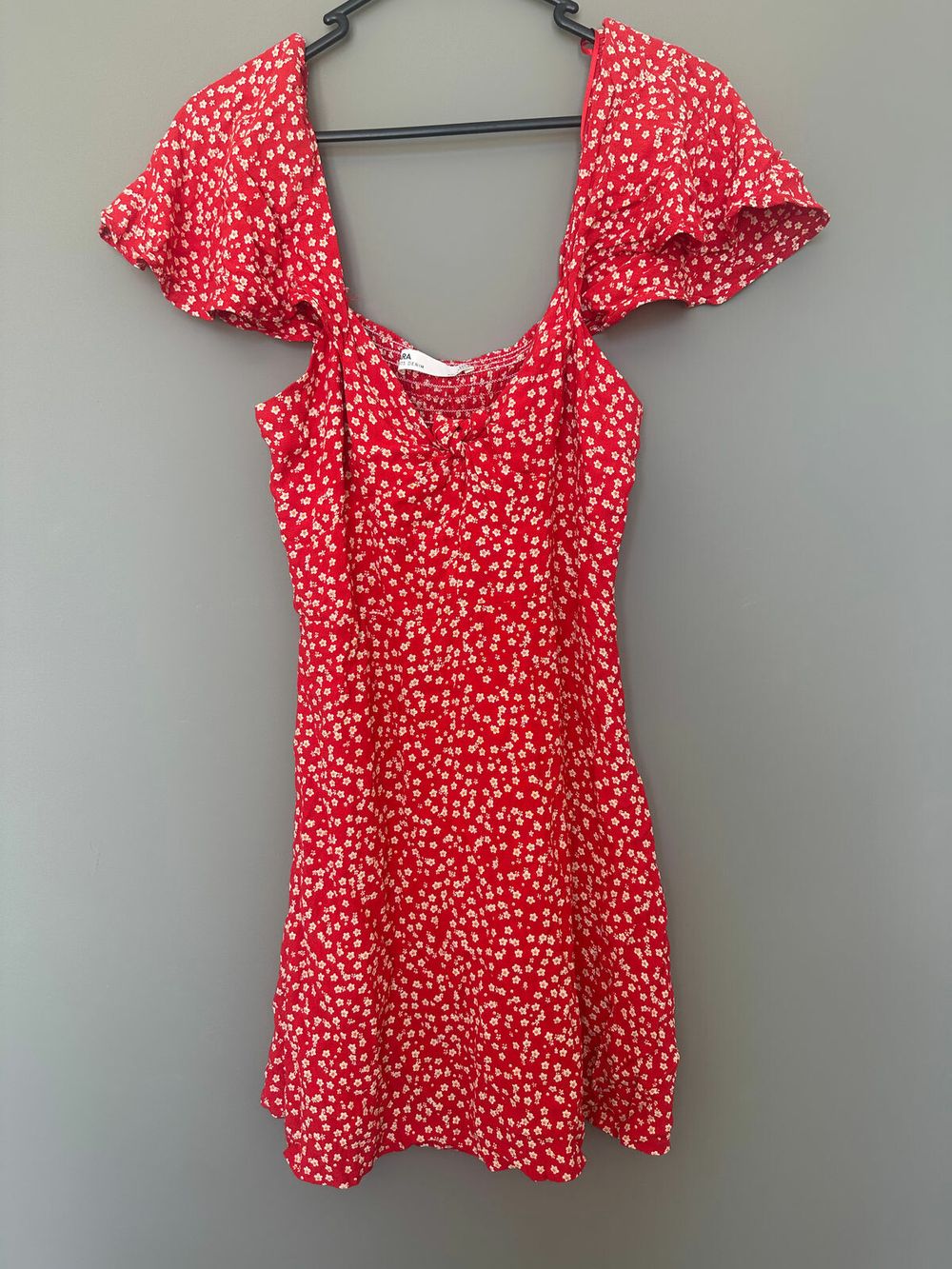 fitted lace wedding dress Faith Red Gingham Strapless Mini Dress - US 2 main image 0
