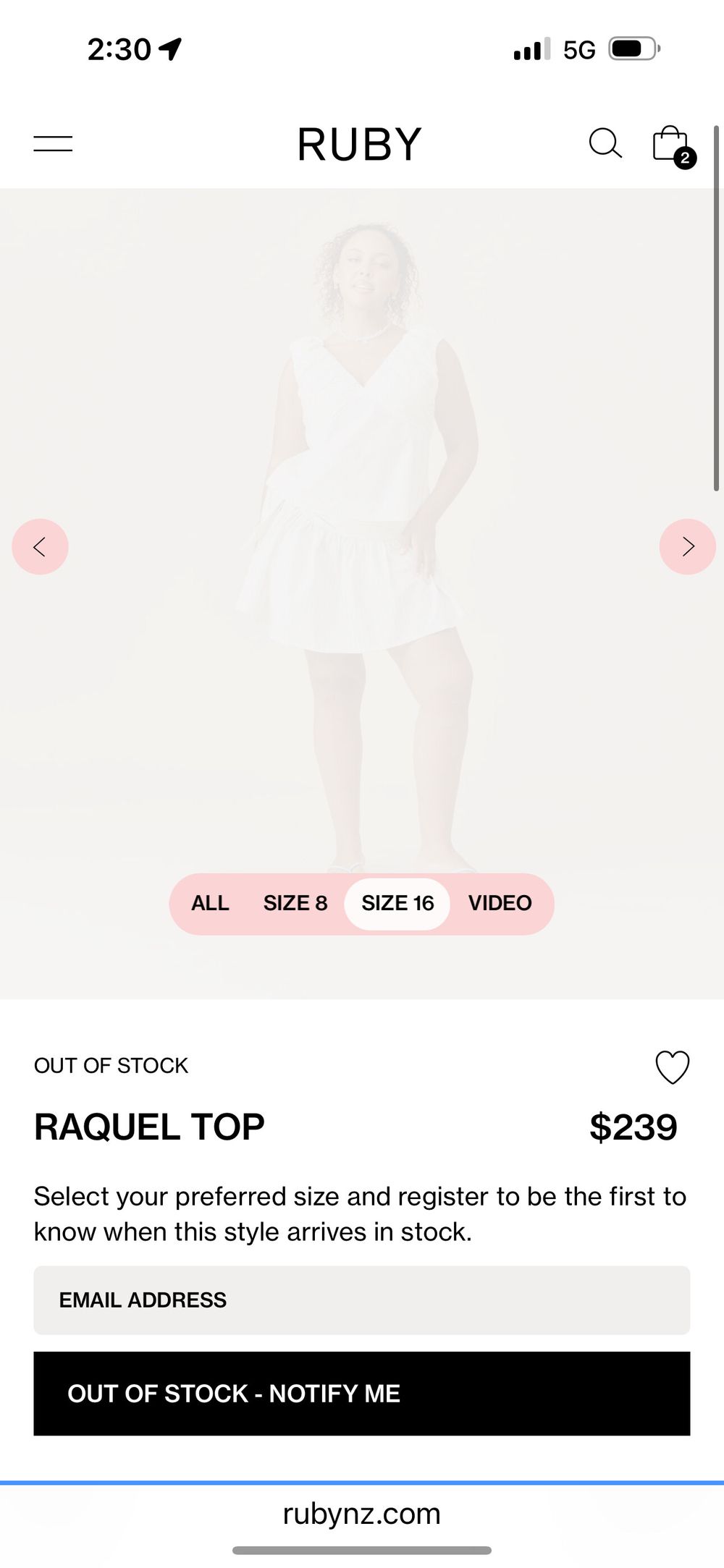 Raquel Ruby top