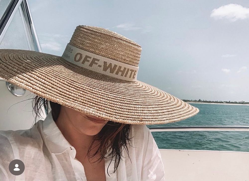 Off-White Raffia Hat