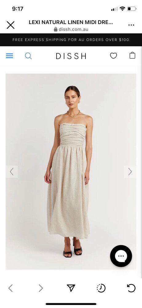 knee length dresses for ladies 100% Linen Natural Summer V-Neck Dress ALEXA  LINTICO