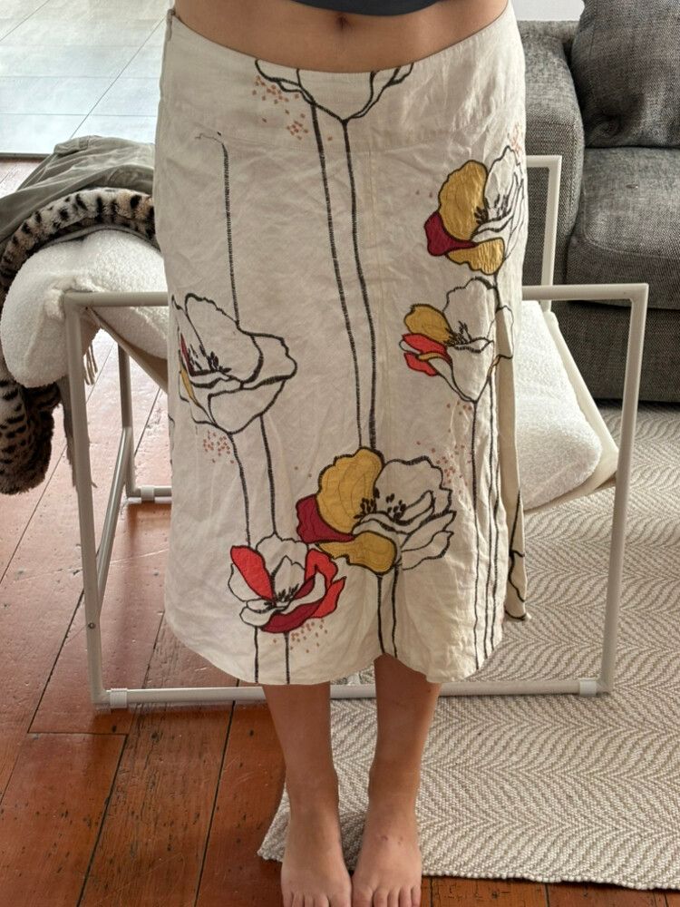 vintage floral skirt