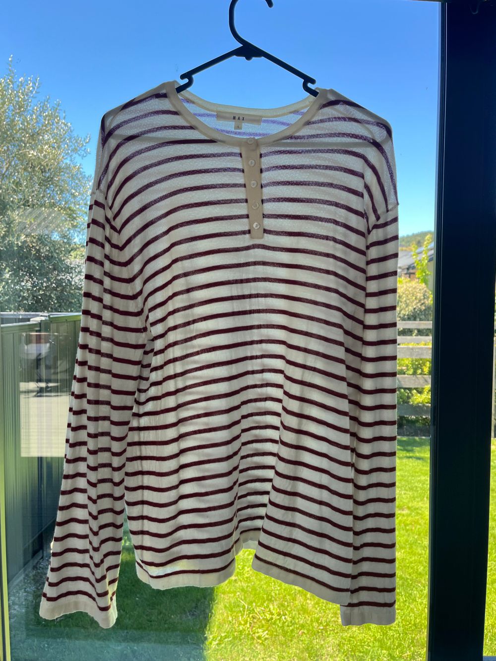 Max Striped Merino Wool Silk Top
