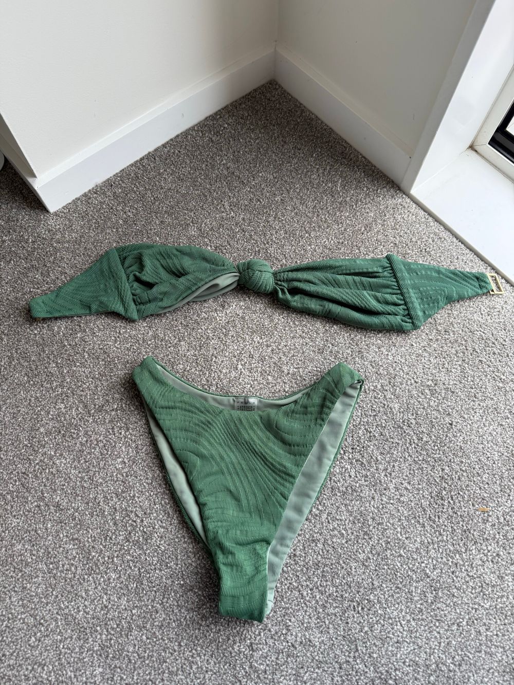 Fella Swim Green Textured Bikini Set