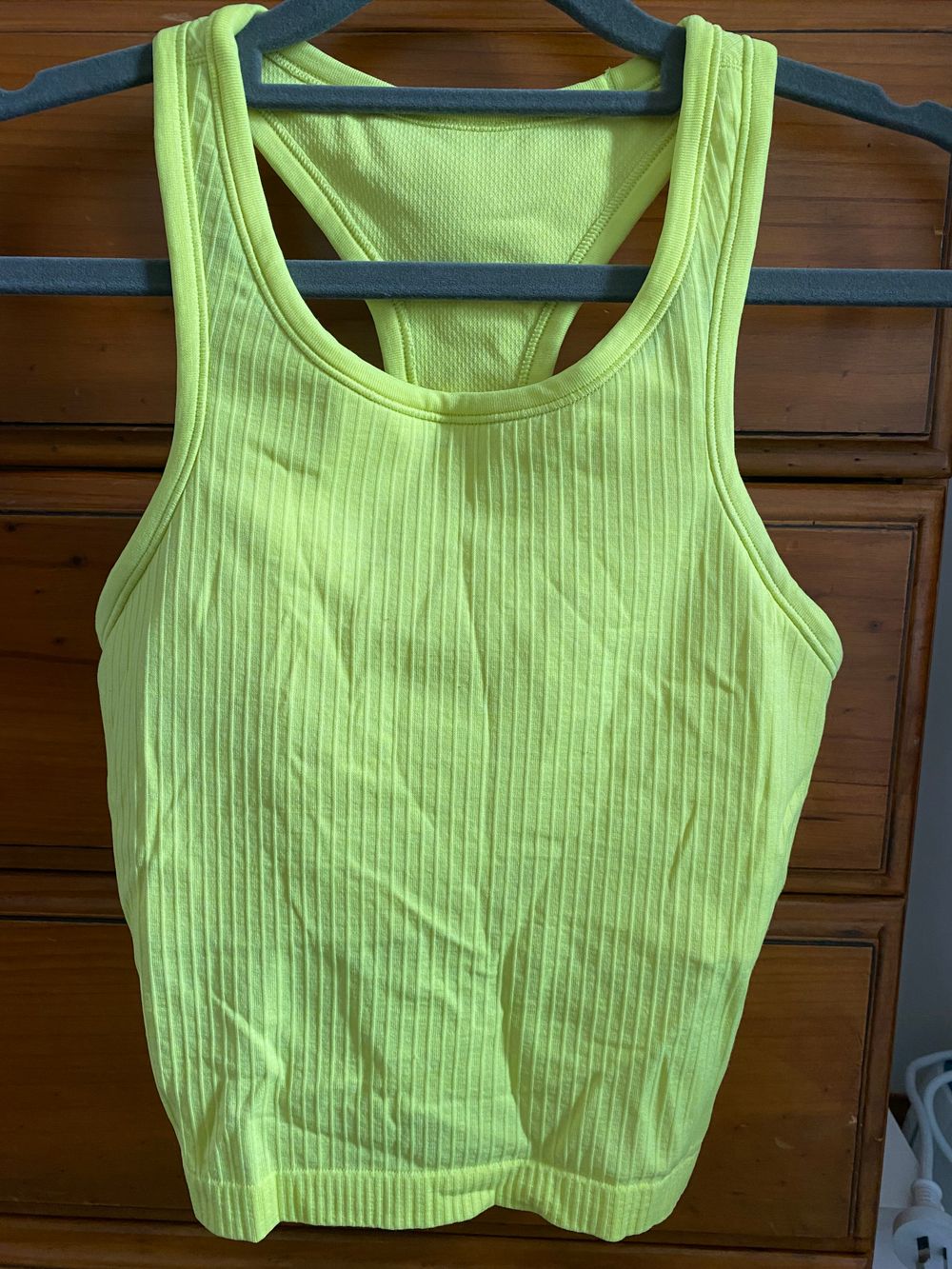 Lululemon Yellow Ribbed Tank Top