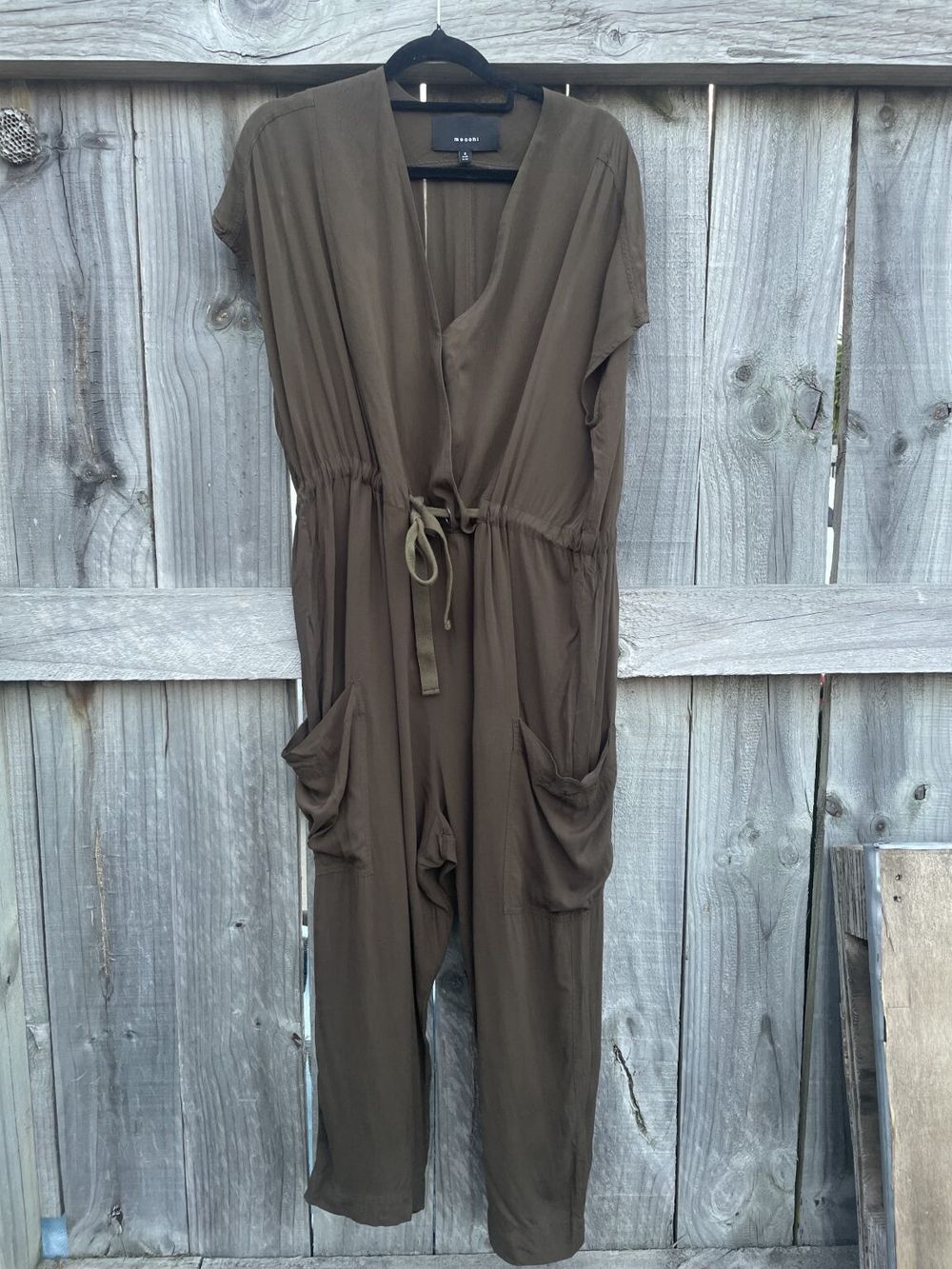 Moochi 100% Viscose Forest Green Summit Jumpsuit - Size 6 Made in NZ