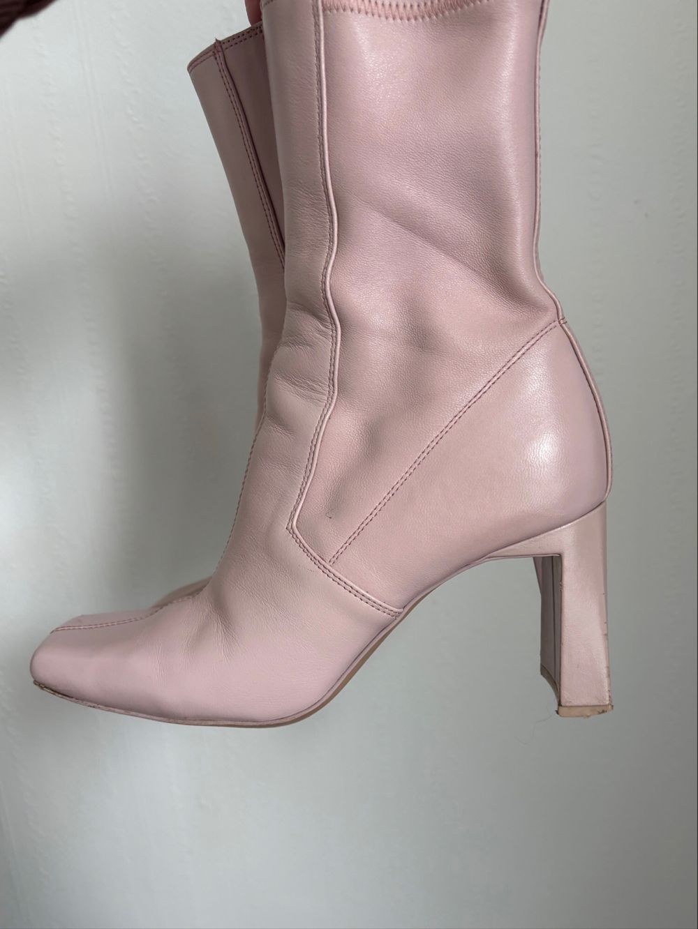 Pink Leather Boots