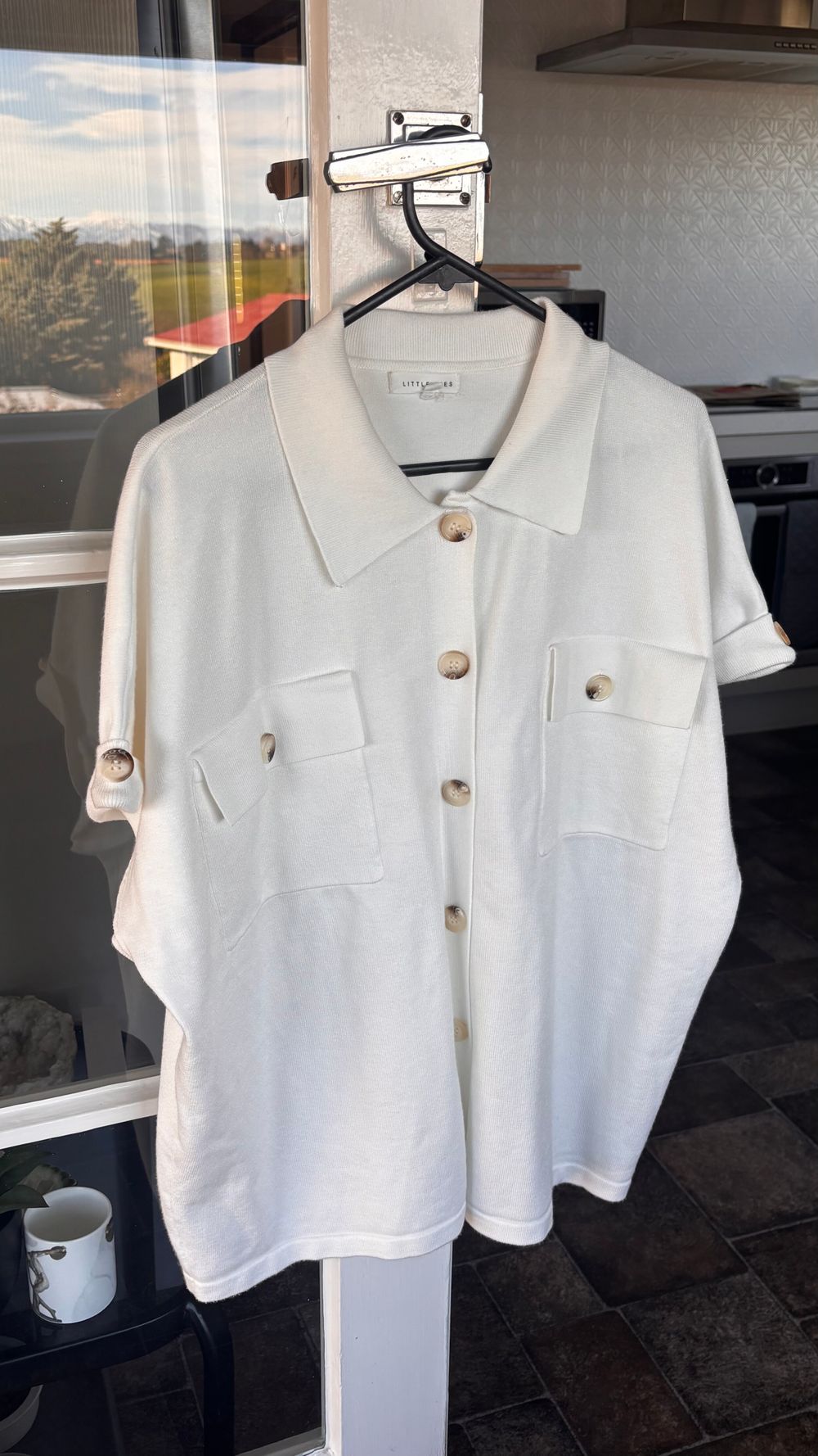 Little Lies White Knit Top - Size L