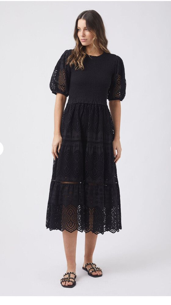 aje relic beaded midi dress Amulet Sequin Midi Dress-AURORA / 4