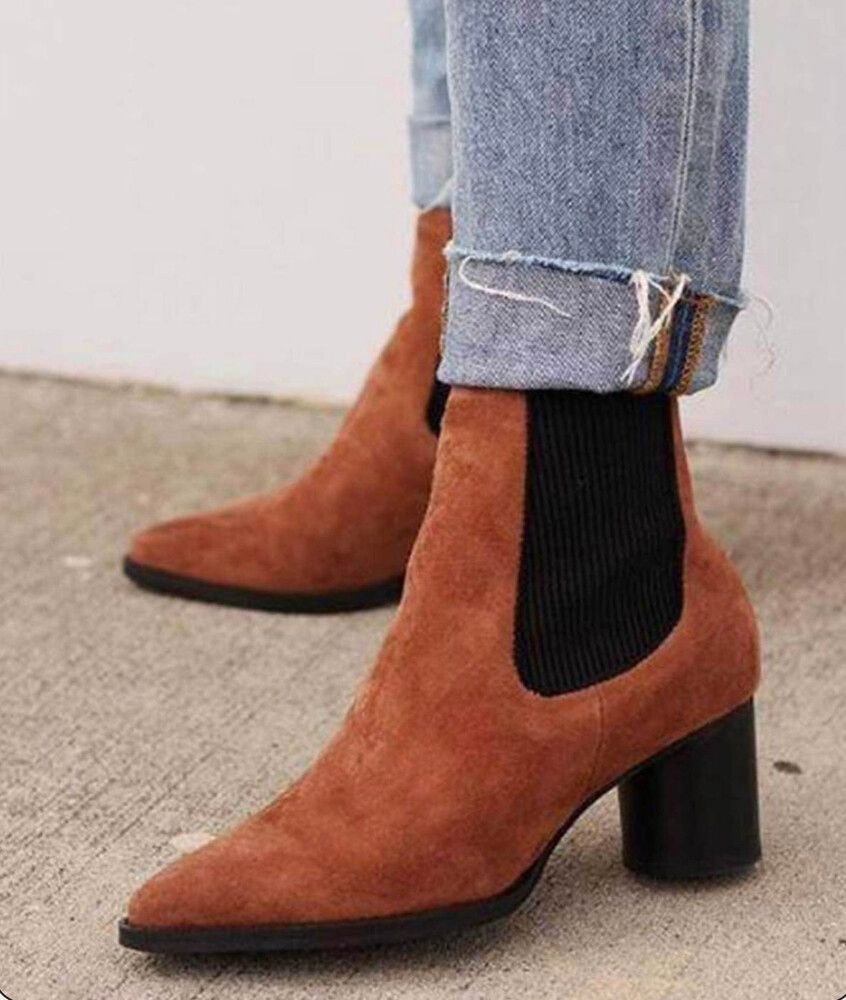 Sol Sana Suede burnt tan Ankle Boots