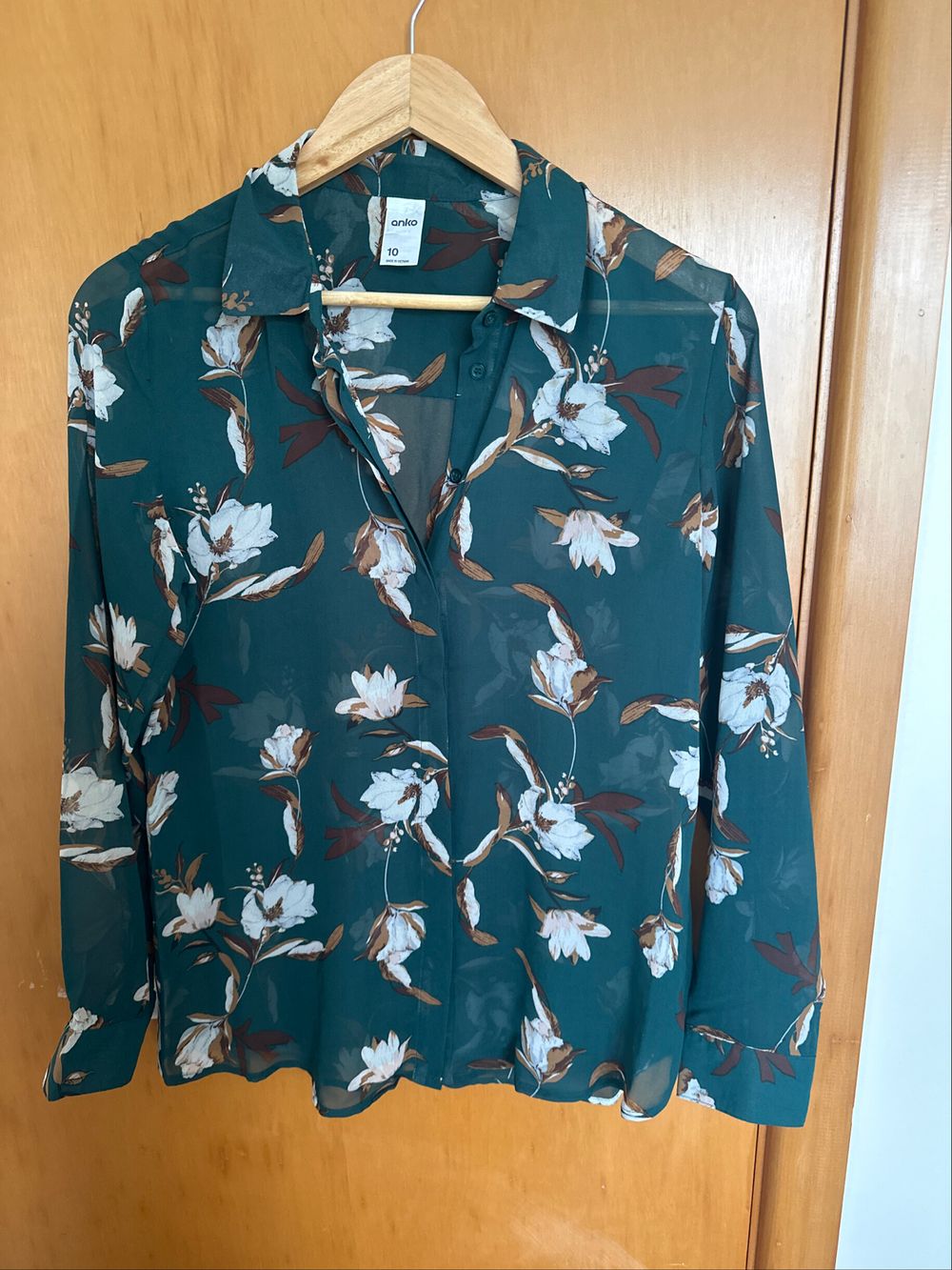 Anko Green Floral Shirt
