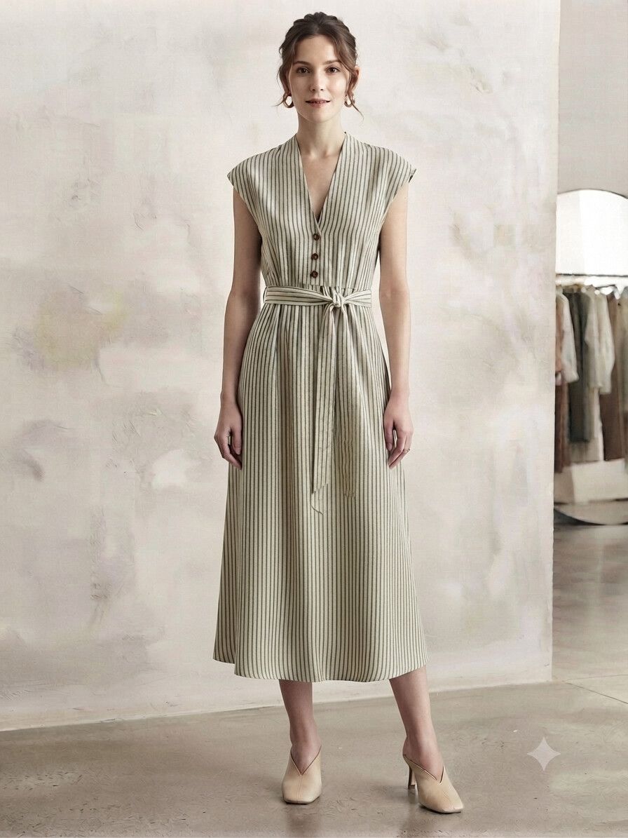 green and white striped dress zara Stackersbox