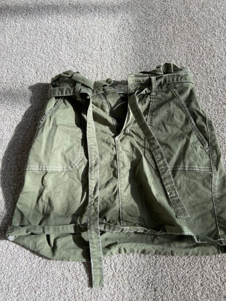 Sage Green Tie Up Skirt
