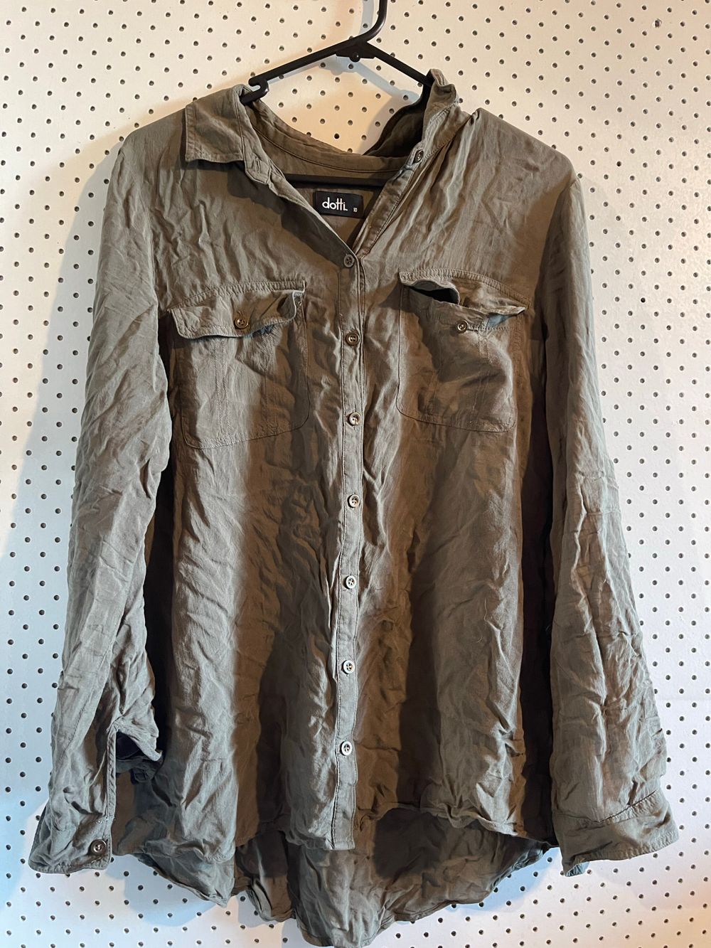 DOTTI Green Long Sleeve Button Up