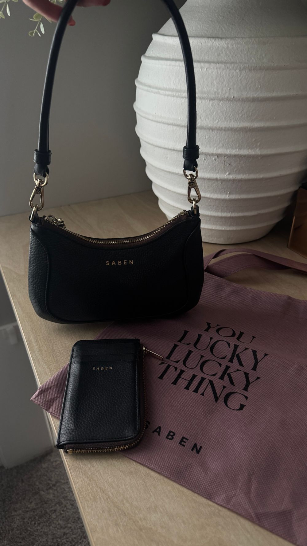 SABEN Sammie Mini Bag + Winona Card Holder – Black 🖤