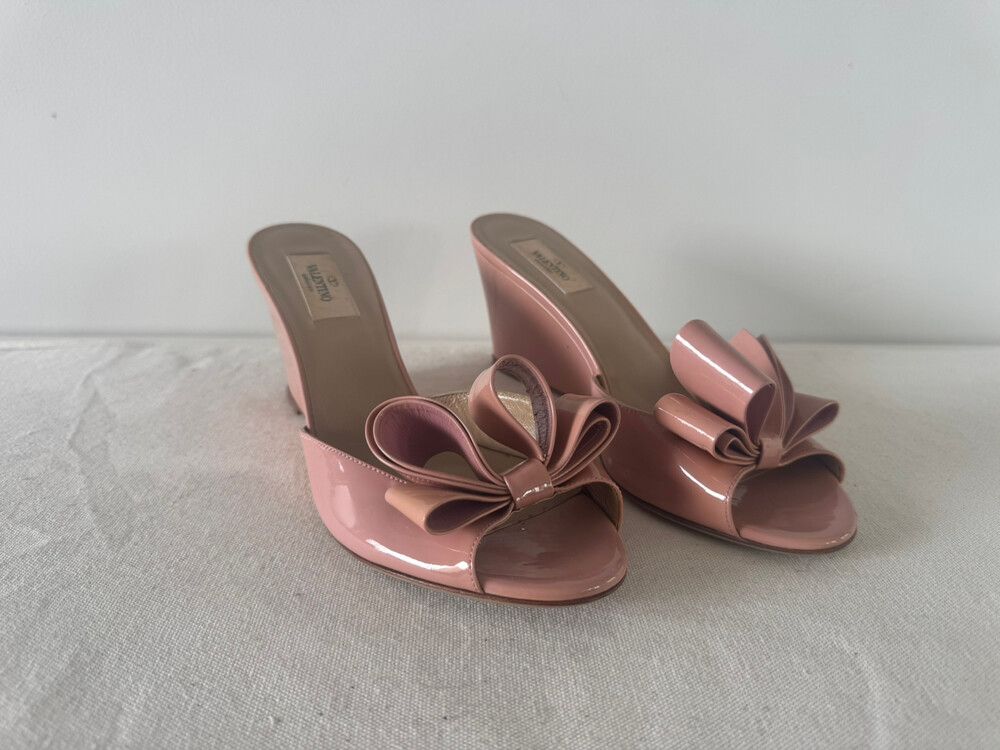 Valentino Pink Patent Wedges