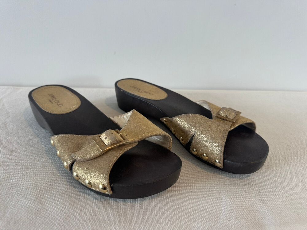 Jimmy Choo Gold Sandals