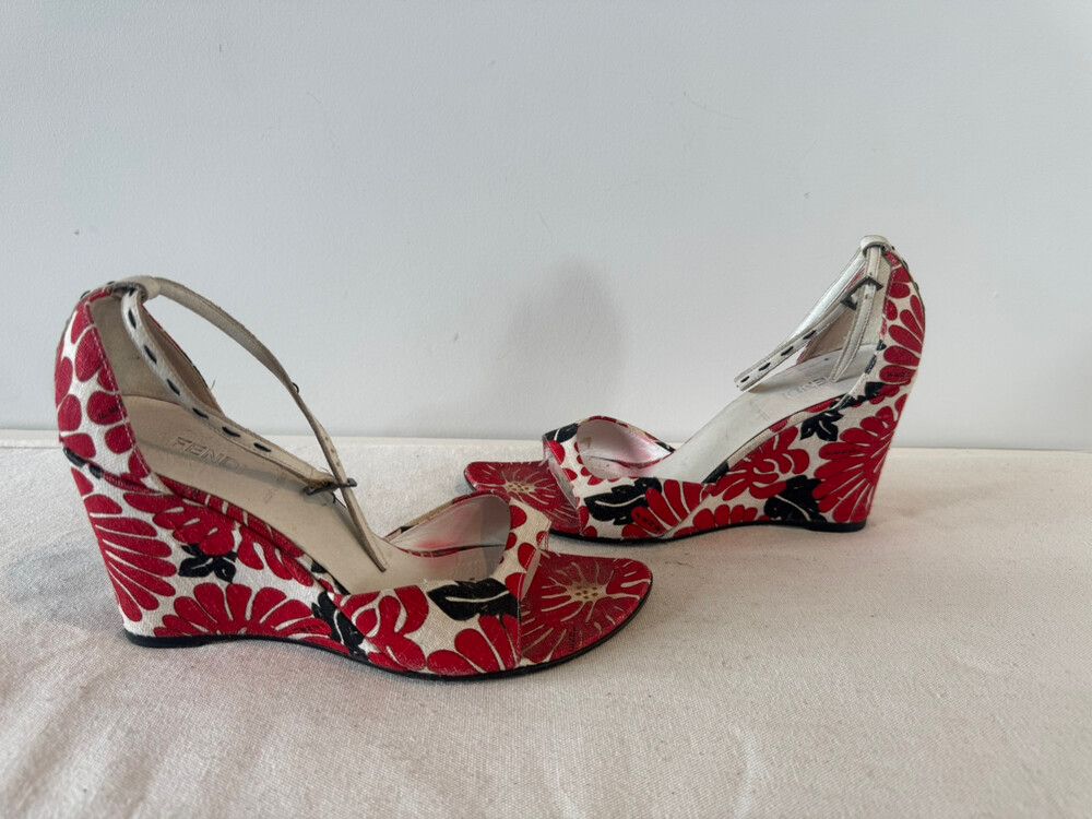 Fendi Floral Wedges Size 39