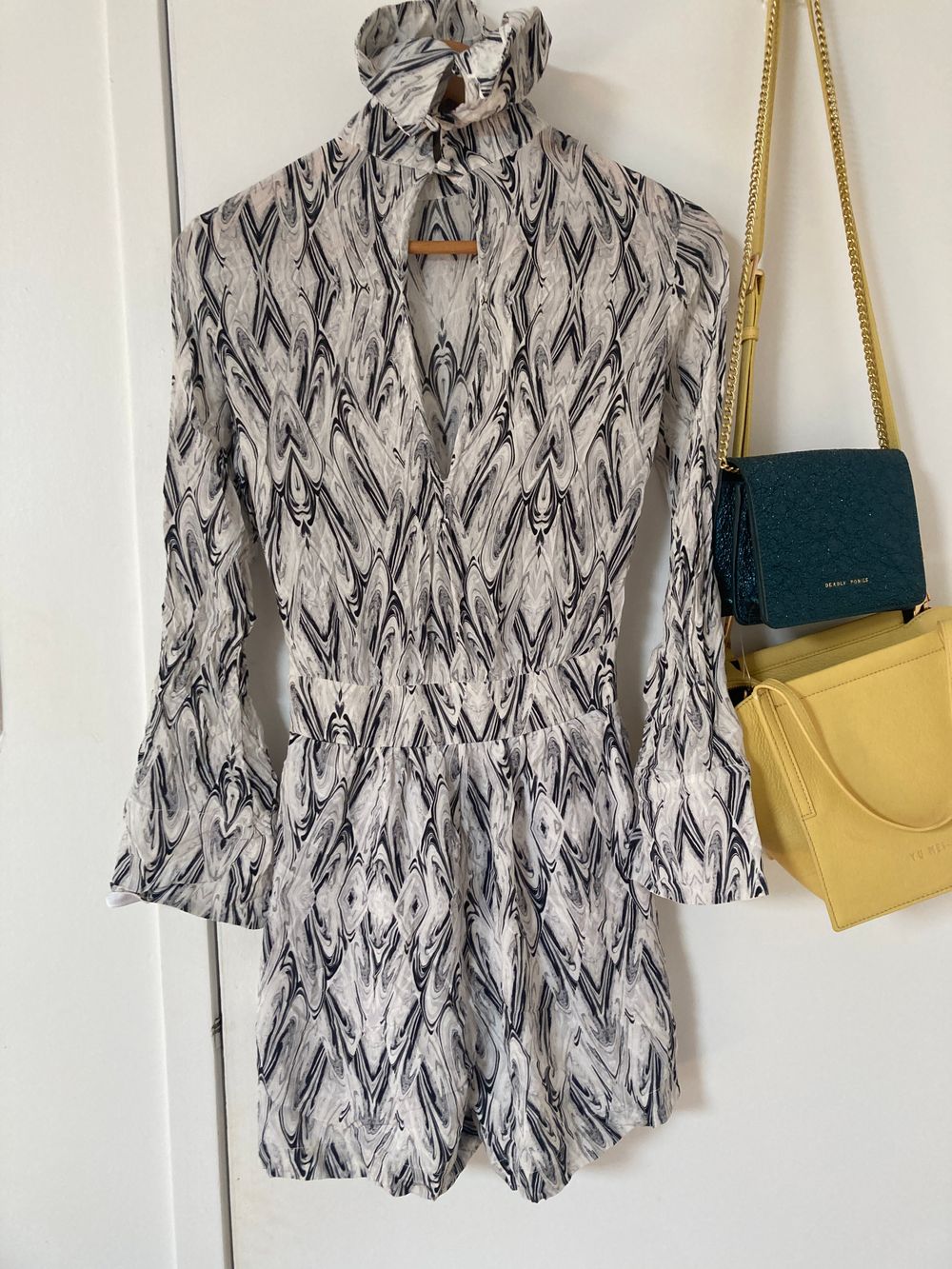 Ruby Silk Print Playsuit