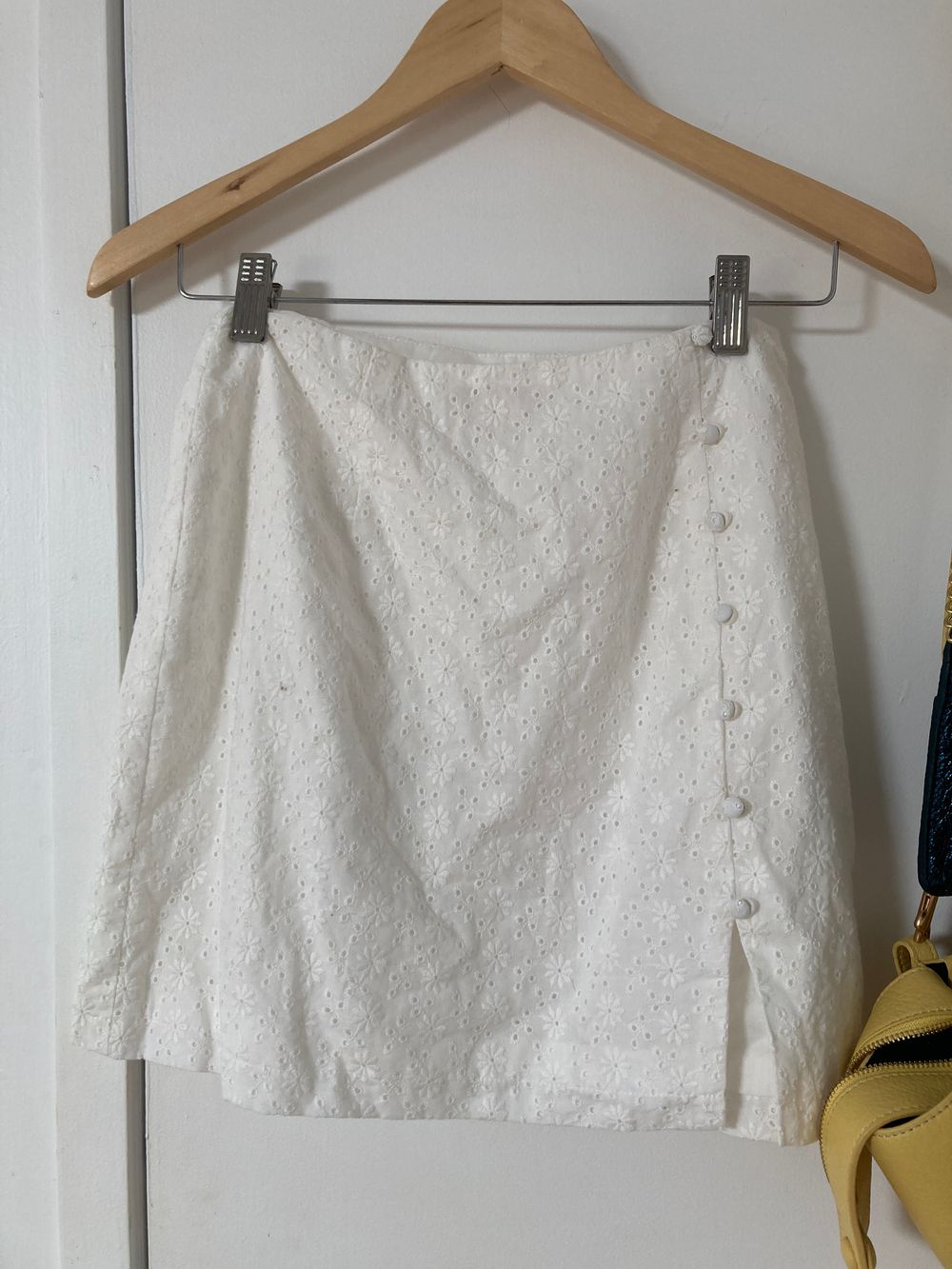 White Cotton Ownley Summer Mini Skirt