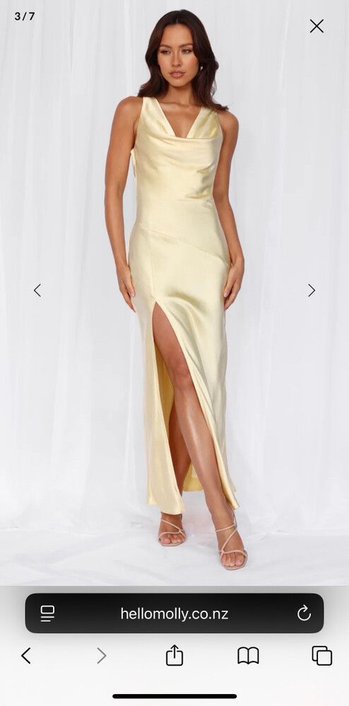 Hello Molly - Hello Molly Pale Yellow Maxi Dress on Designer Wardrobe Hello Molly - Hello Molly Pale Yellow Maxi Dress on Designer Wardrobe