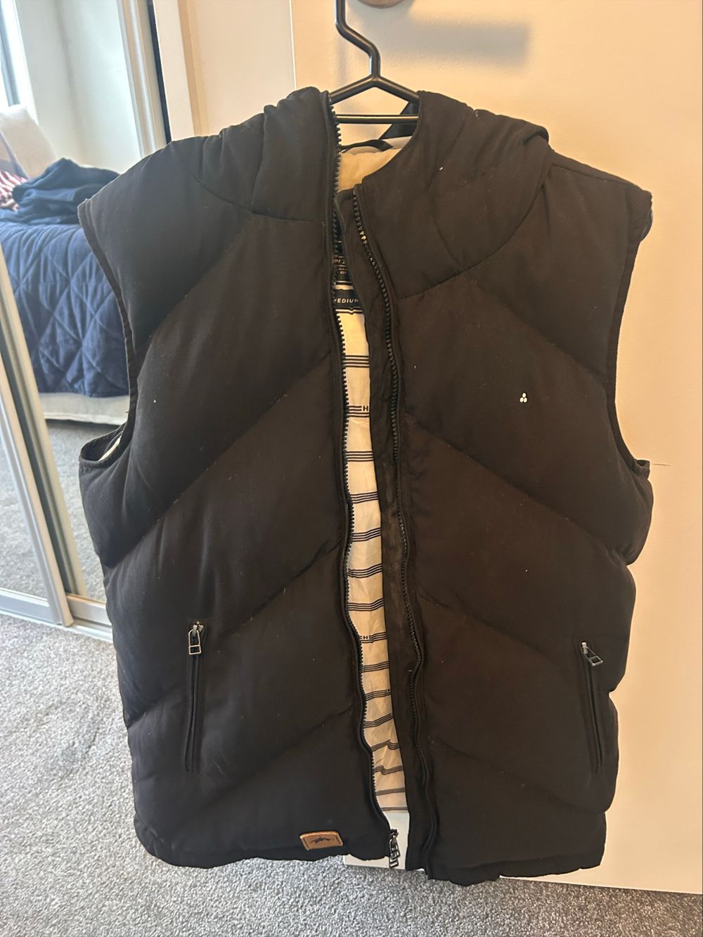 Huffer Black Puffer Vest