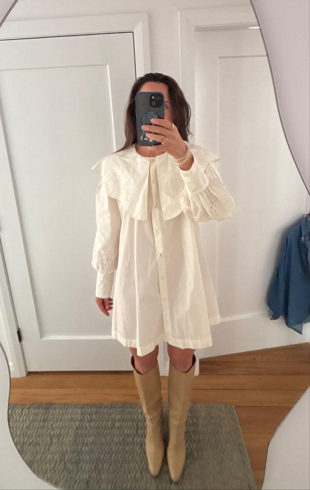 mimi mini dress damson madder Damson Madder Mimi Broderie Anglaise Cotton Mini Dress White Damson Madder