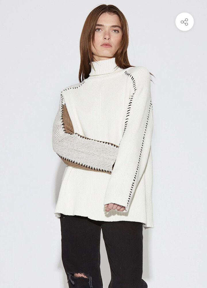 Arthur Oversized Stitch Sweater Off-White