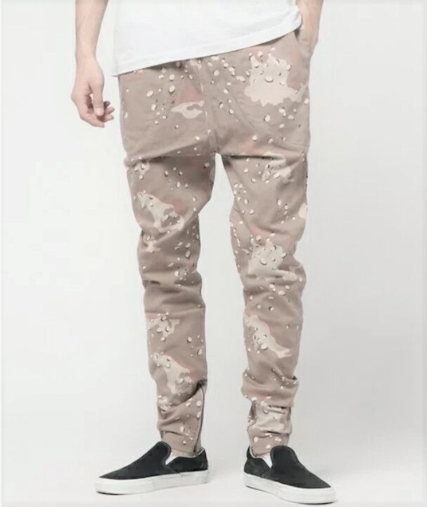I LOVE UGLY "DESERT STORM" CAMOUFLAGE ZESPY PANTS MEN L W36 L29 GOOD CONDITION