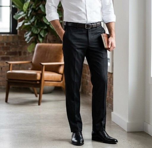 BARKERS "BLACK LABEL GRAND FINAL" PURE WOOL DRESS PANTS MEN L W36 L34 BNWT